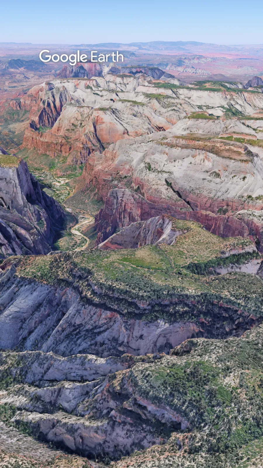 Aerial view from Google Earth toward Observation Point